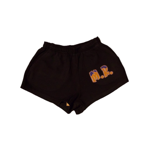 Women’s signature booty shorts-orange/blue