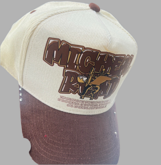 Brown-Cream Panel hat